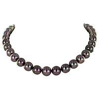 Multicolored Tahitian Cultured Pearl and Diamond Necklace