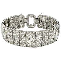 Art Deco Bracelet with Diamonds in Platinum 950