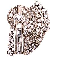 Artistic Diamond Clip in Platinum 950 Artistic Diamond Clip in Platinum 950