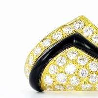 Black Chalcedony Diamond Gold Ring