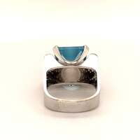 Aquamarine and Diamond in White Gold