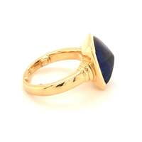 Sugarloaf Sapphire Ring in Yellow Gold