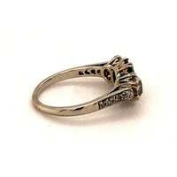 Antique Platinum Emerald Diamond Ring Antique Platinum Emerald Diamond Ring