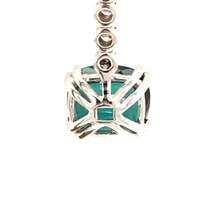 Tourmaline and Diamond White Gold Earhangers Tourmaline and Diamond White Gold Earhangers