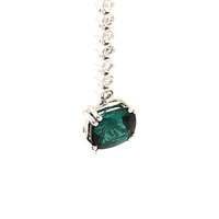 Tourmaline and Diamond White Gold Earhangers Tourmaline and Diamond White Gold Earhangers