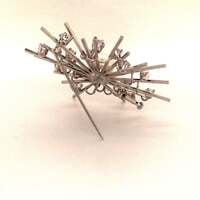 Akoya Pearl and Diamond White Gold Brooch