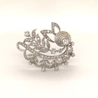 Fabulous Diamond 18 Karat White Gold Brooch