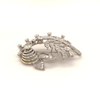 Fabulous Diamond 18 Karat White Gold Brooch