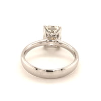 GIA Certified 3.01 Carat Emerald Cut Diamond White Gold Solitaire Ring