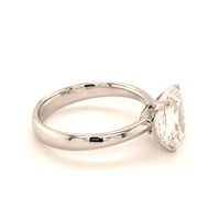 GIA Certified 3.01 Carat Emerald Cut Diamond White Gold Solitaire Ring