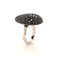 Black Diamonds 18 Karat White Gold Cocktail Ring