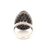 Black Diamonds 18 Karat White Gold Cocktail Ring