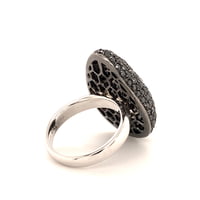 Black Diamonds 18 Karat White Gold Cocktail Ring