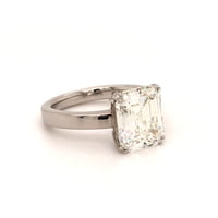 GIA Certified 3.37 Carat H-IF Emerald Cut Diamond Ring