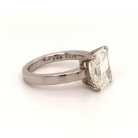 GIA Certified 3.37 Carat H-IF Emerald Cut Diamond Ring