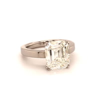 GIA Certified 3.37 Carat H-IF Emerald Cut Diamond Ring