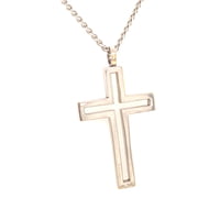 Diamond White Gold 750 Cross Pendant