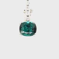 Tourmaline and Diamond White Gold Earhangers Tourmaline and Diamond White Gold Earhangers