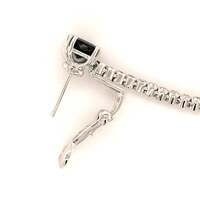 Tourmaline and Diamond White Gold Earhangers Tourmaline and Diamond White Gold Earhangers