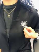 Akoya Pearl and Diamond White Gold Brooch Akoya Pearl and Diamond White Gold Brooch
