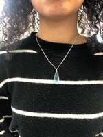 Aquamarine Briolette and Diamond Necklace in 18 Karat White Gold Aquamarine Briolette and Diamond Necklace in 18 Karat White Gold