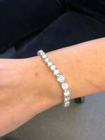 9.00 Carat Diamond Tennis Bracelet in 18 Karat White Gold