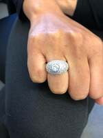 Diamond 18 Karat White Gold Dome Ring Diamond 18 Karat White Gold Dome Ring