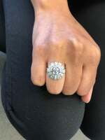 Old European Cut Diamond 18 Karat White Gold Ring Old European Cut Diamond 18 Karat White Gold Ring