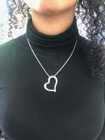 Diamond White Gold 750 Heart Pendant With Chain Diamond White Gold 750 Heart Pendant With Chain