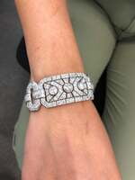 Impressive Art Deco Diamond Platinum Bracelet Impressive Art Deco Diamond Platinum Bracelet