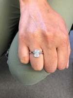 GIA Certified 3.01 Carat Emerald Cut Diamond White Gold Solitaire Ring GIA Certified 3.01 Carat Emerald Cut Diamond White Gold Solitaire Ring