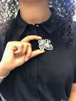 Beautiful Diamond Double Clip Brooch in Platinum 950 Beautiful Diamond Double Clip Brooch in Platinum 950
