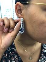 Day and Night Earstuds with Sapphires and Diamonds in 18 Karat White Gold Day and Night Earstuds with Sapphires and Diamonds in 18 Karat White Gold