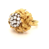 Gubelin Diamond Ring in 18 Karat Yellow and White Gold