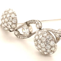 Elegant Diamond Brooch in Platinum 950