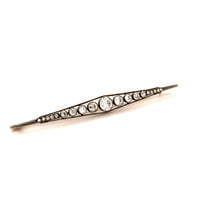 Fine Edwardian Bar Brooch with Old European Cut Diamonds