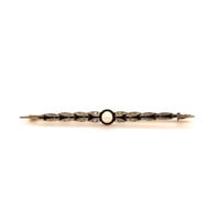 Victorian Natural Pearl and Diamond Bar Pin