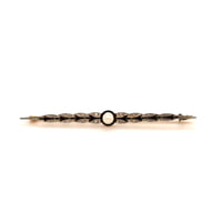 Victorian Natural Pearl and Diamond Bar Pin