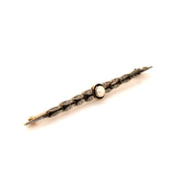 Victorian Natural Pearl and Diamond Bar Pin