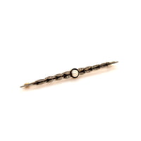 Victorian Natural Pearl and Diamond Bar Pin