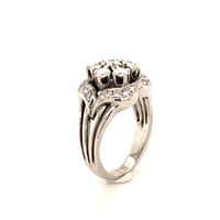 Contemporary Diamond Ring in 18 Karat White Gold