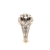 Contemporary Diamond Ring in 18 Karat White Gold