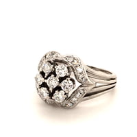 Contemporary Diamond Ring in 18 Karat White Gold