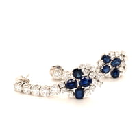 Day and Night Earstuds with Sapphires and Diamonds in 18 Karat White Gold