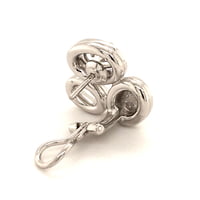 Elegant Diamond Ear Clips in White Gold by Gübelin