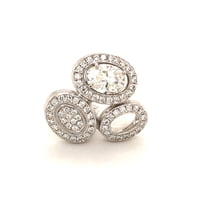 Elegant Diamond Ear Clips in White Gold by Gübelin