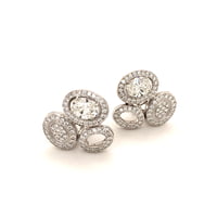 Elegant Diamond Ear Clips in White Gold by Gübelin