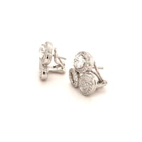 Elegant Diamond Ear Clips in White Gold by Gübelin