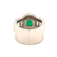 4.50 Carat Emerald and Diamond Ring in 18 Karat White Gold