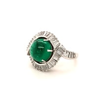 5.69 Carat Colombian Emerald and Diamond Ring in Platinum 950